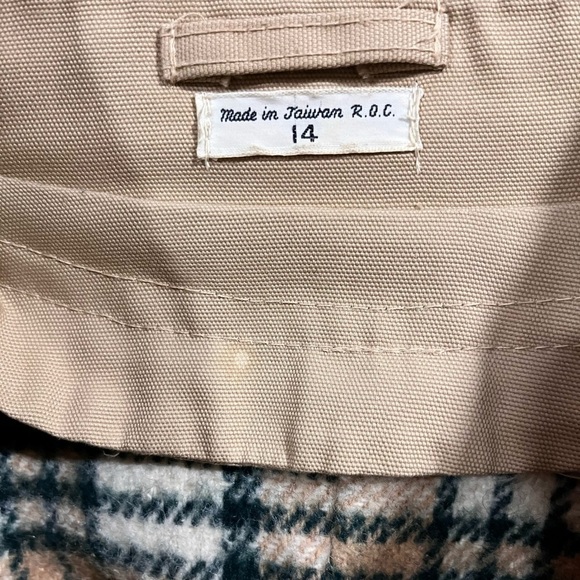 Vintage Women’s Timeless Classic Trench Coat Tan Plaid Removable Lining Size 14 - Picture 3 of 10